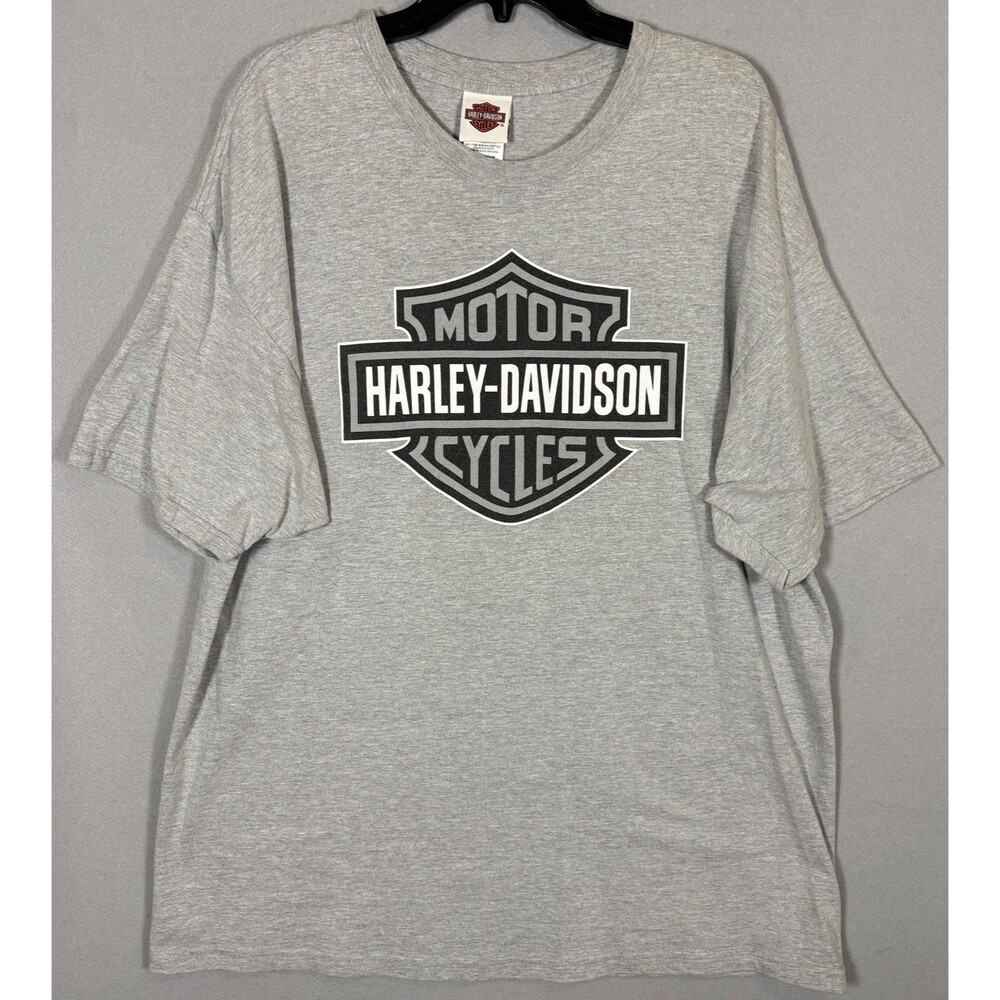Vtg Harley Davidson T-shirt Mens XXL Heather Gray Logo Texas Harley Made in USA